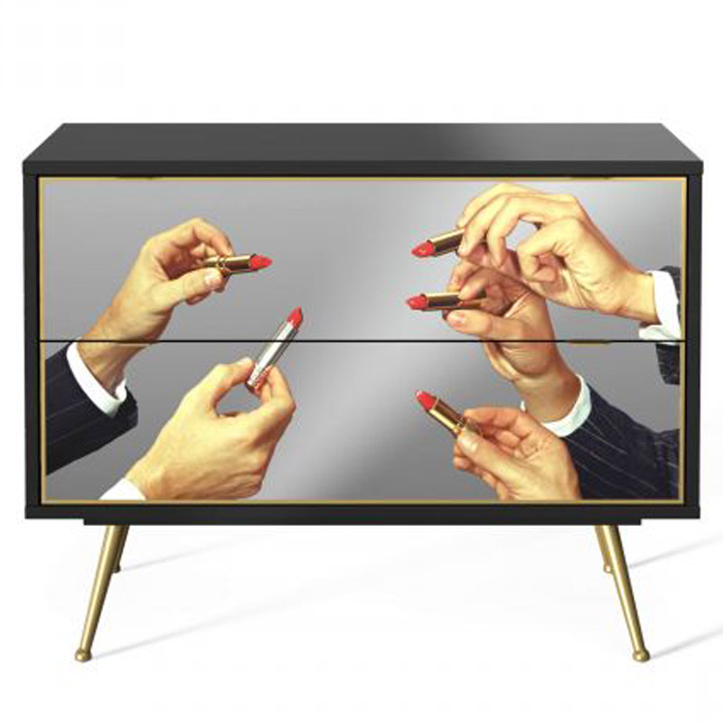 Комод Seletti Chest of Two Drawers Lipstick Мульти Черный Золотой Шампань Комод Seletti Chest of Two Drawers Lipstick Мульти Черный Золотой Шампань в Тюмени | Loft Concept