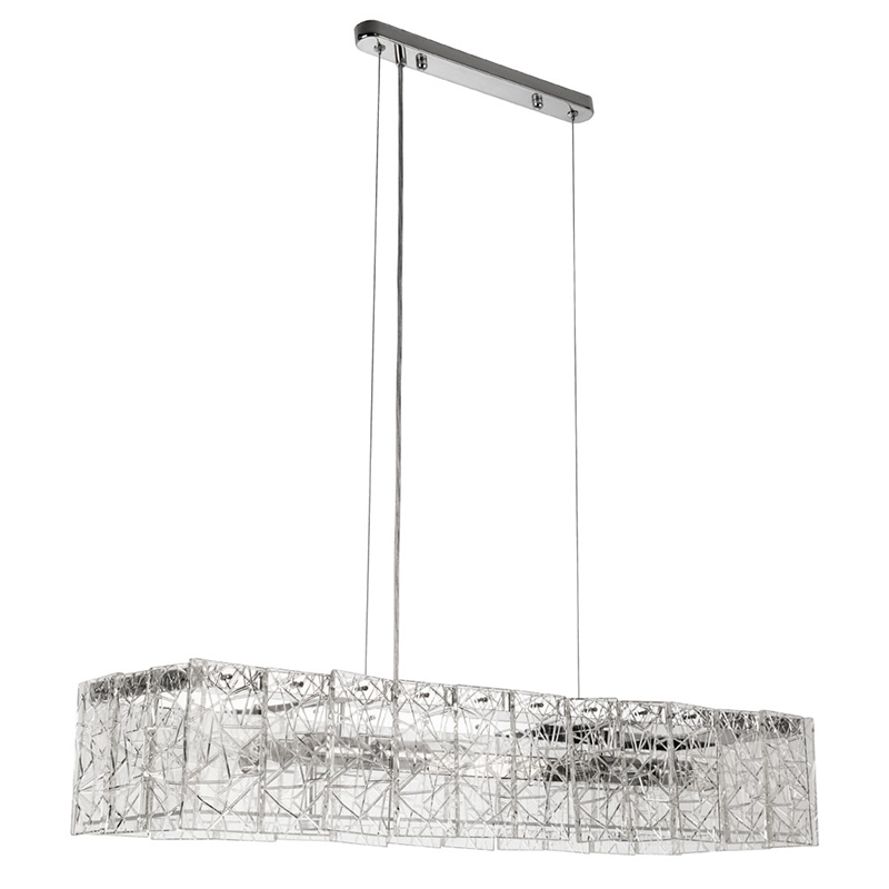 Люстра Alvaro Crystal Rectangular Chandelier Прозрачный Хром Люстра Alvaro Crystal Rectangular Chandelier Прозрачный Хром в Тюмени | Loft Concept