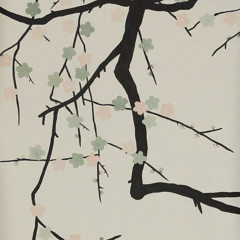 Обои ручная роспись Plum Blossom Special Colourway on Bleached White dyed silk Обои ручная роспись Plum Blossom Special Colourway on Bleached White dyed silk в Тюмени | Loft Concept