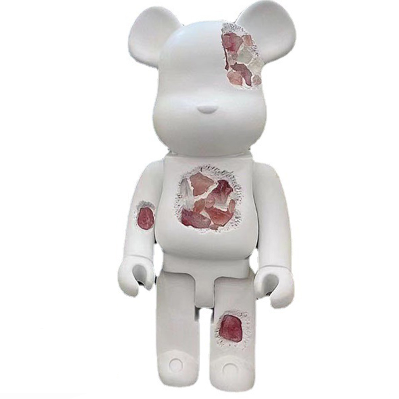 Статуэтка Bearbrick Pink Crystal Белый Розовый пастельный Статуэтка Bearbrick Pink Crystal Белый Розовый пастельный в Тюмени | Loft Concept
