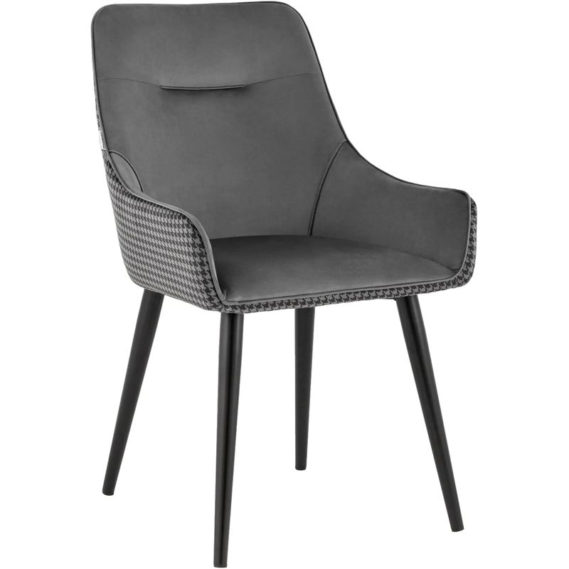 Стул Joan Chair Ткань Гусиная Лапка Серый Черный Стул Joan Chair Ткань Гусиная Лапка Серый Черный в Тюмени | Loft Concept