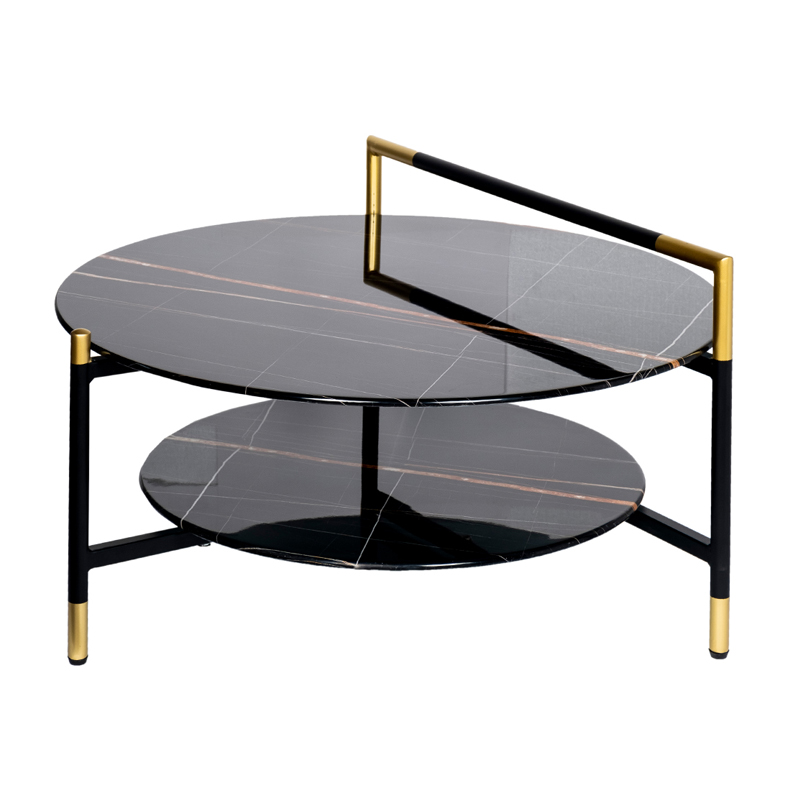Кофейный столик Coffee Table CARTER 80 Черный Золотой Кофейный столик Coffee Table CARTER 80 Черный Золотой в Тюмени | Loft Concept