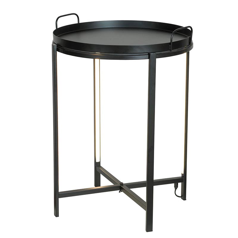 Приставной стол Nagib Side Table Black LED Черный Приставной стол Nagib Side Table Black LED Черный в Тюмени | Loft Concept
