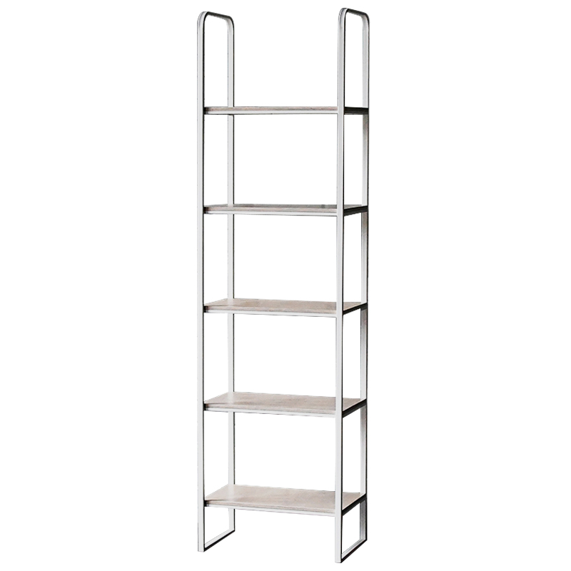 Стеллаж Ayman Industrial Metal Rust Rack Белый Древесина Стеллаж Ayman Industrial Metal Rust Rack Белый Древесина в Тюмени | Loft Concept