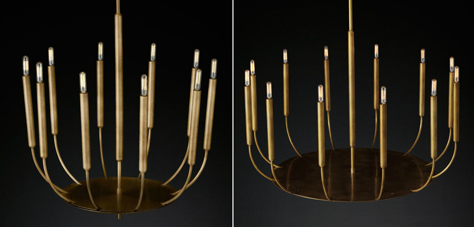 Люстра RH Quenouilles Round Chandelier brass Люстра RH Quenouilles Round Chandelier brass - Loft-Concept в Тюмени