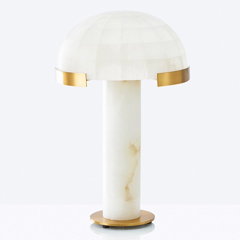 Настольная лампа Melange Lamp marble cubes Латунь Белый Настольная лампа Melange Lamp marble cubes Латунь Белый в Тюмени | Loft Concept