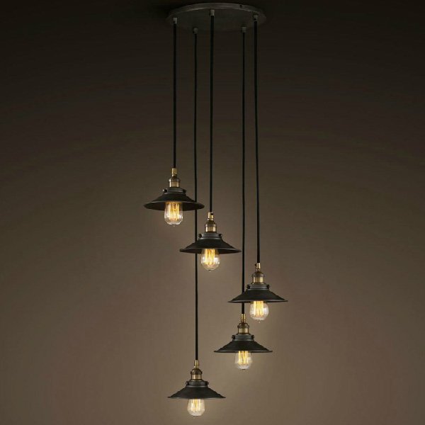 Люстра Loft Cone Pendant 5 Черный Люстра Loft Cone Pendant 5 Черный в Тюмени | Loft Concept