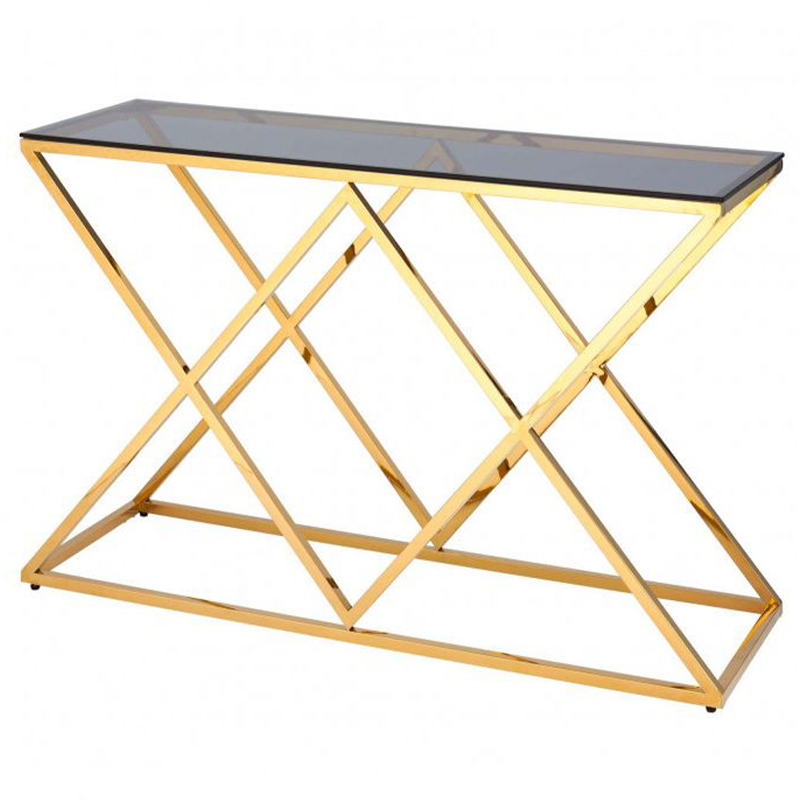 Консоль Milan Console Прозрачное Стекло Золотой Консоль Milan Console Прозрачное Стекло Золотой в Тюмени | Loft Concept