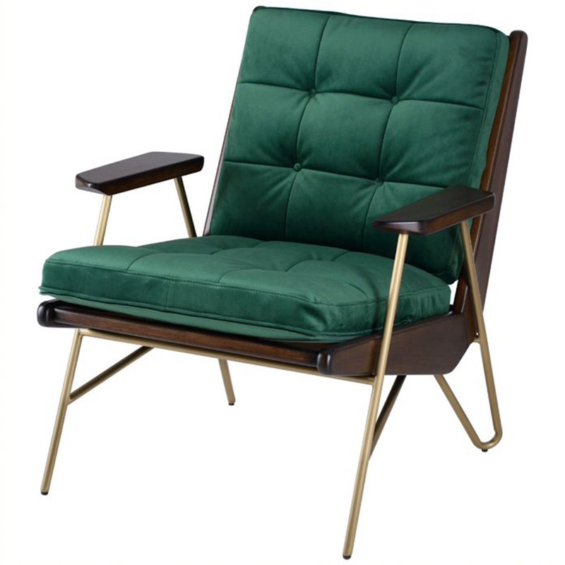 Кресло Gelver Chair green Зеленый матовое золото Коричневый Кресло Gelver Chair green Зеленый матовое золото Коричневый в Тюмени | Loft Concept