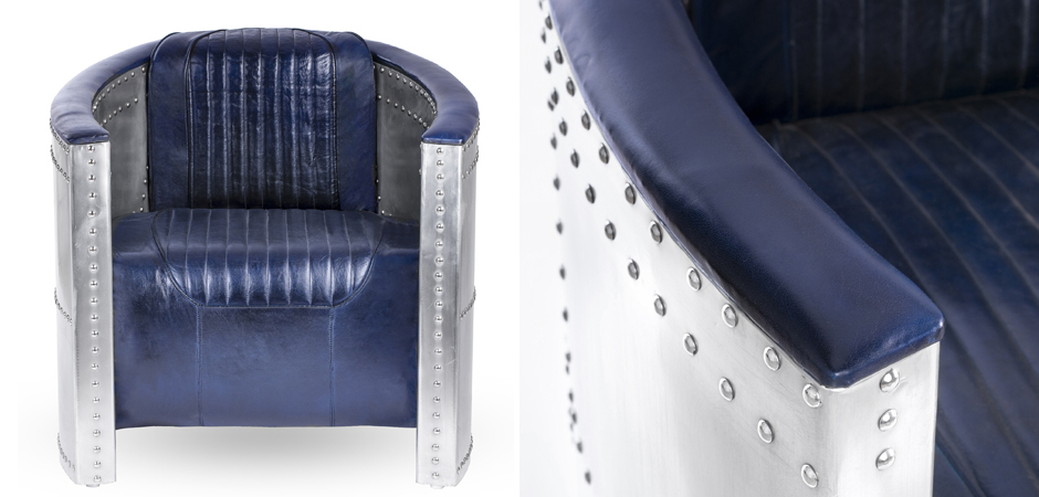 Кресло Aviator Tomcat chair Blue Кресло Aviator Tomcat chair Blue - Loft-Concept в Тюмени