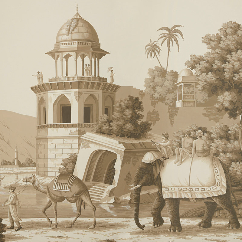 Обои ручная роспись Early Views of India Sepia on scenic paper Обои ручная роспись Early Views of India Sepia on scenic paper в Тюмени | Loft Concept