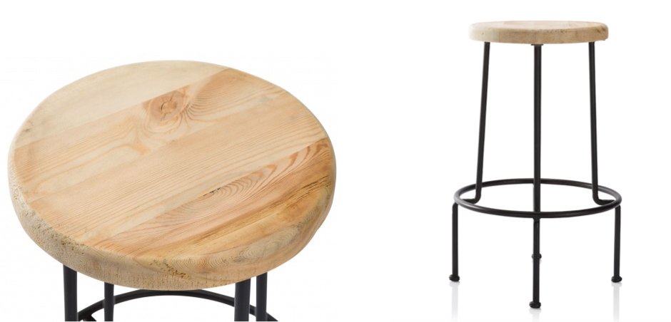 Барный стул Industrial Iron Linden Bar Stool Барный стул Industrial Iron Linden Bar Stool - Loft-Concept в Тюмени