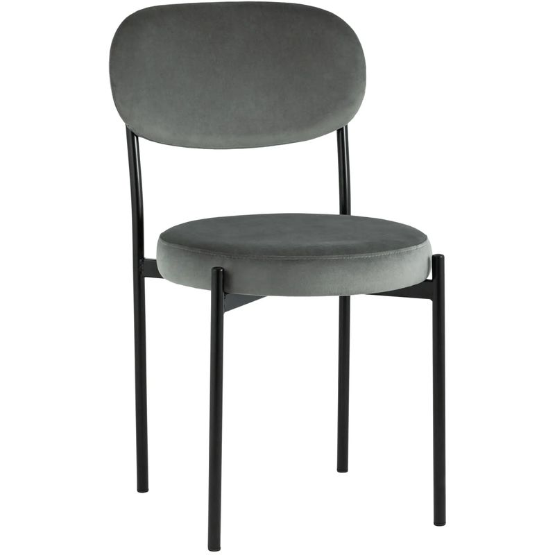 Стул Alfie Chair Темно-Серый Велюр Серый Черный Стул Alfie Chair Темно-Серый Велюр Серый Черный в Тюмени | Loft Concept