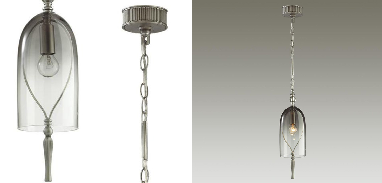 Подвесной светильник Glass Dome Chrome 12 - фото