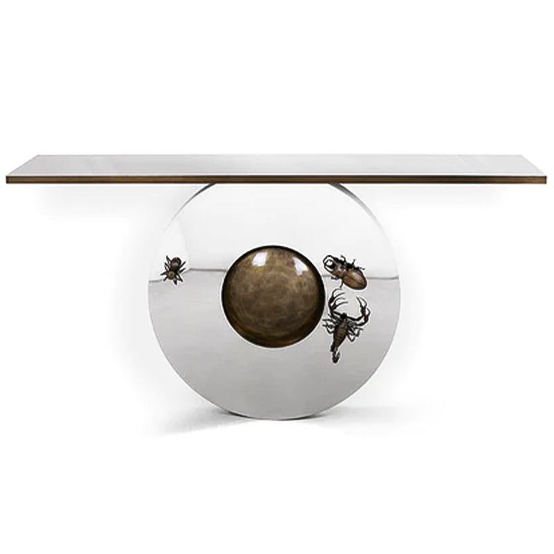 Консоль Metamorphosis Console Латунь Зеркало Консоль Metamorphosis Console Латунь Зеркало в Тюмени | Loft Concept