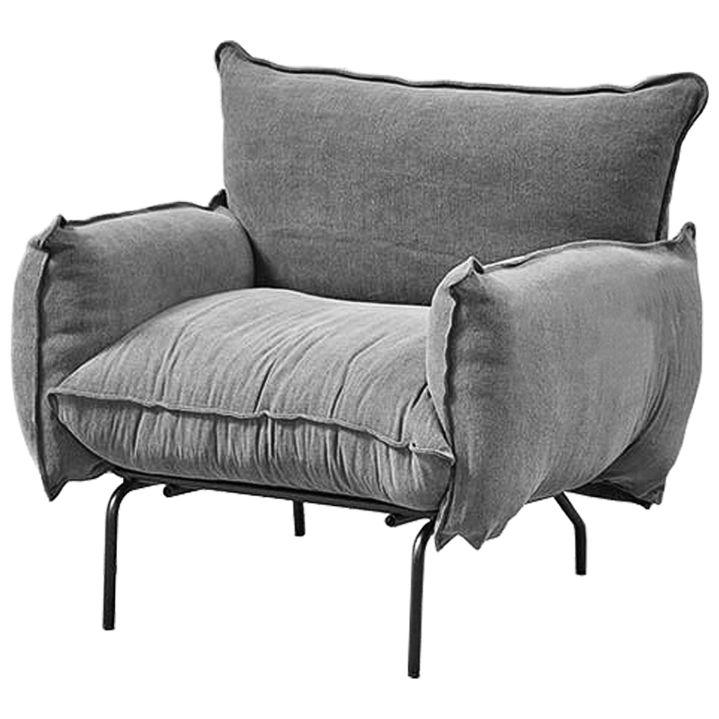 Кресло Elsa Armchair Gray Серый Черный Кресло Elsa Armchair Gray Серый Черный в Тюмени | Loft Concept