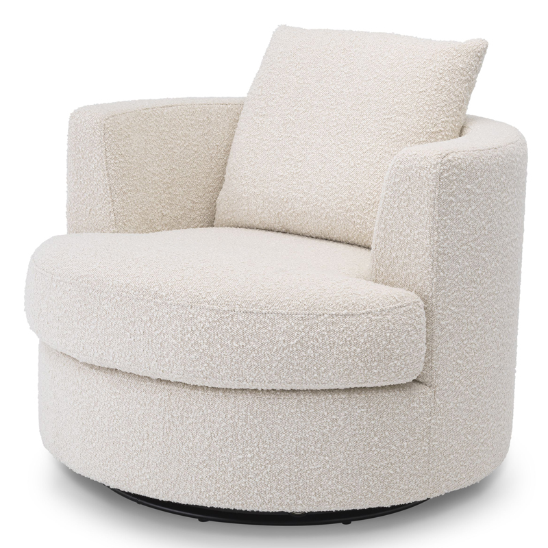 Кресло Eichholtz Swivel Chair Felix Кремовый Черный Кресло Eichholtz Swivel Chair Felix Кремовый Черный в Тюмени | Loft Concept