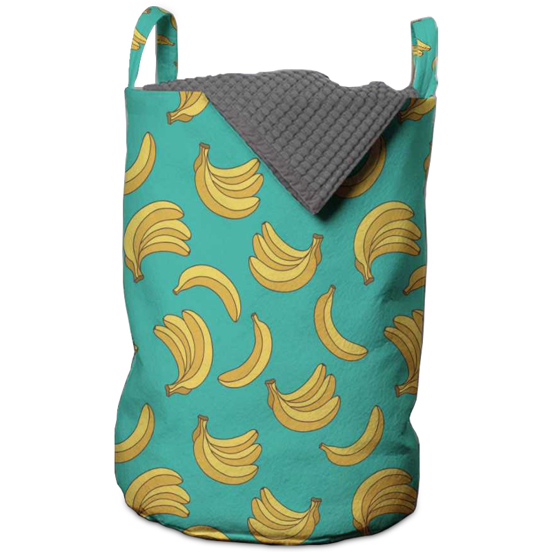 Корзина Bananas Pattern Basket Бирюзовый Желтый Корзина Bananas Pattern Basket Бирюзовый Желтый в Тюмени | Loft Concept