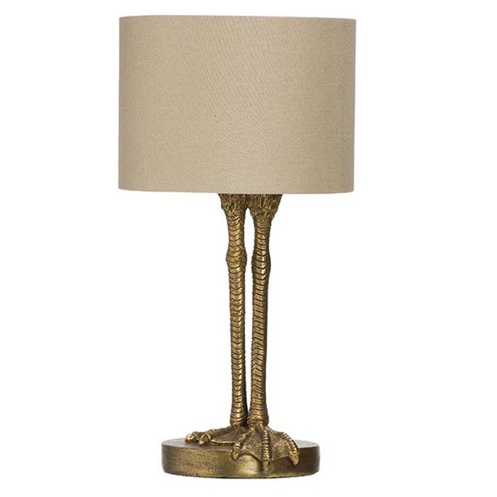 Настольная лампа Duck Feet Lamp Латунь Античная полированная Белый Настольная лампа Duck Feet Lamp Латунь Античная полированная Белый в Тюмени | Loft Concept