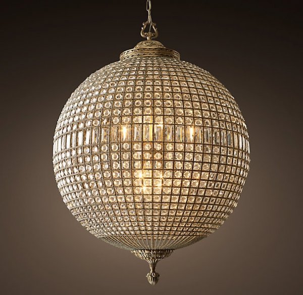 Люстра RH 19th c. Casbah Crystal Pendant 90 Темная бронза винтаж Люстра RH 19th c. Casbah Crystal Pendant 90 Темная бронза винтаж в Тюмени | Loft Concept