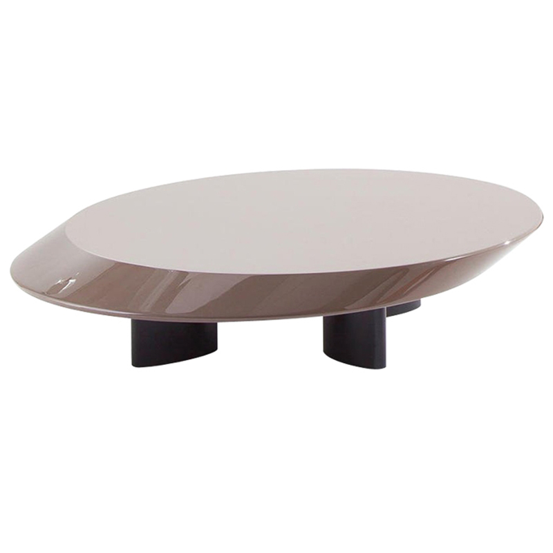 Кофейный стол Ellipse Grey Glossy Coffee Table Серый Черный Кофейный стол Ellipse Grey Glossy Coffee Table Серый Черный в Тюмени | Loft Concept