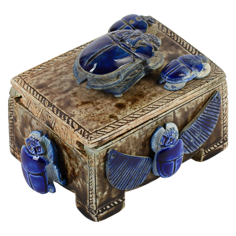 Шкатулка Scarab Beetles Синий Коричневый Шкатулка Scarab Beetles Синий Коричневый в Тюмени | Loft Concept
