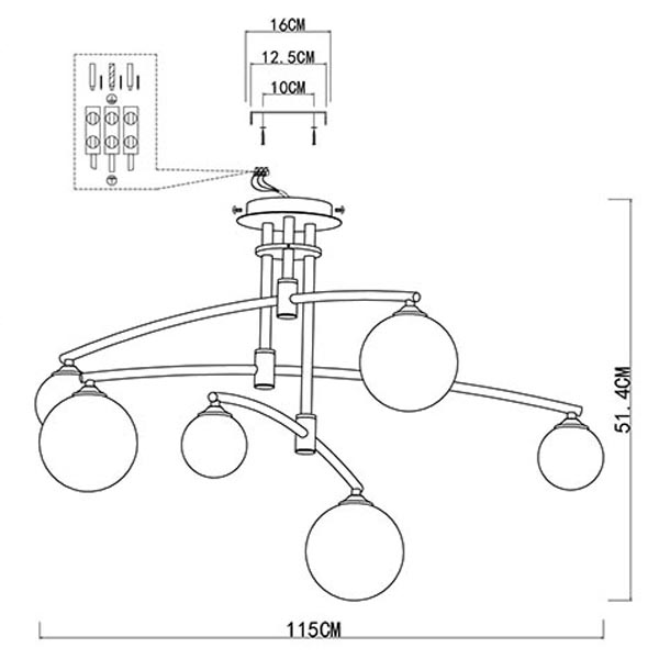 Люстра Glendon Chandelier 6 Balls Люстра Glendon Chandelier 6 Balls в Тюмени