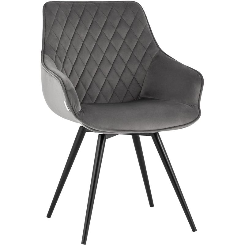 Вращающийся Стул Seoul Chair Серый Велюр Серый Черный Вращающийся Стул Seoul Chair Серый Велюр Серый Черный в Тюмени | Loft Concept
