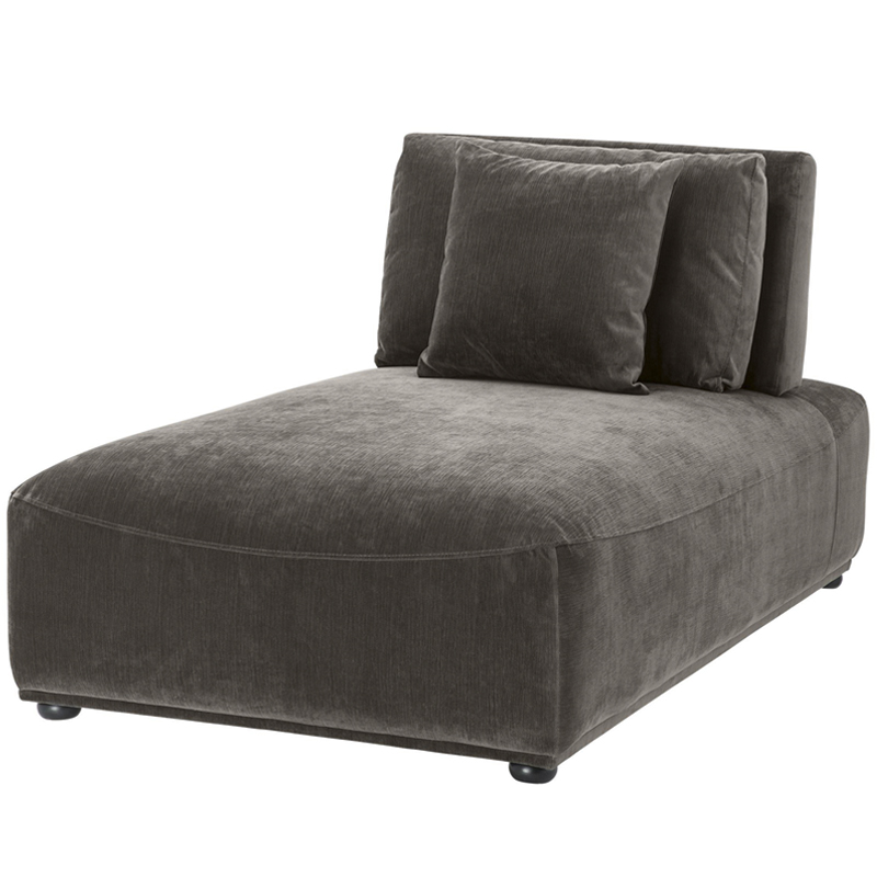 Кресло Eichholtz Chaise Longue Mondial Granite grey Серый Черный Кресло Eichholtz Chaise Longue Mondial Granite grey Серый Черный в Тюмени | Loft Concept