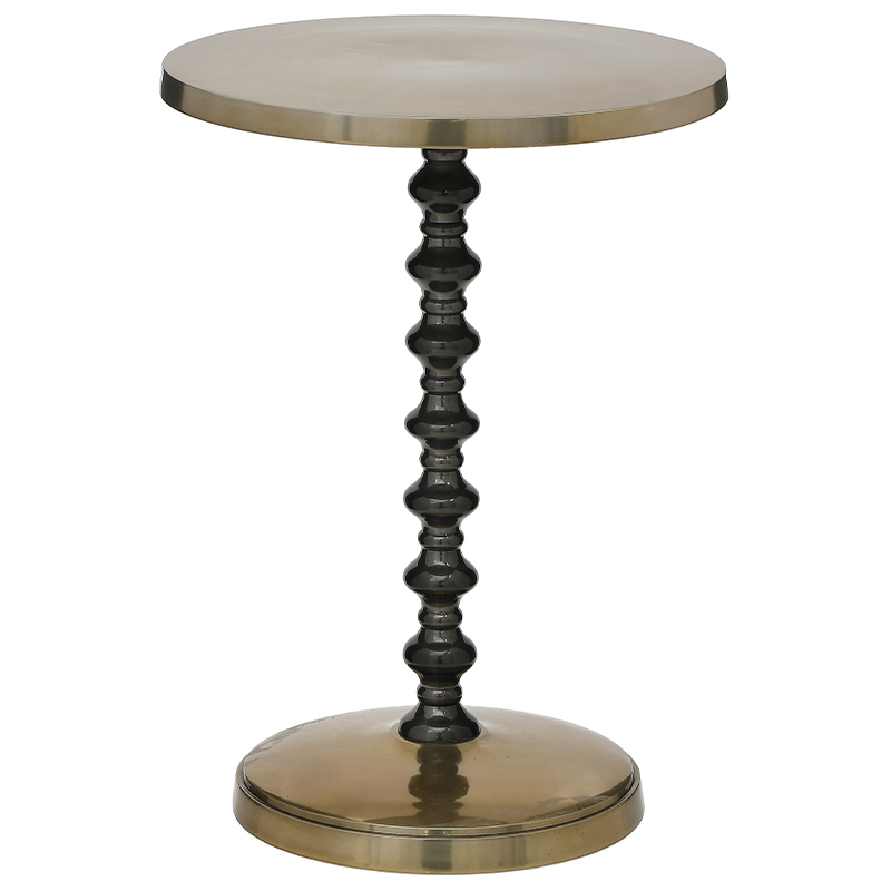 Круглый приставное стол Carther Round Side Table Золотой Черный Круглый приставное стол Carther Round Side Table Золотой Черный в Тюмени | Loft Concept