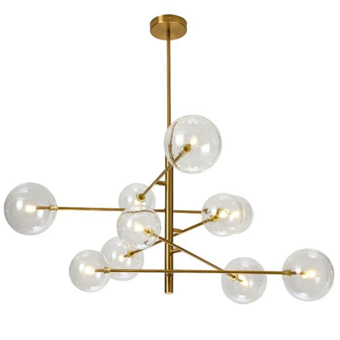 Люстра Bolle hanging lamp диаметр 100 см Латунь Античная полированная Прозрачное Стекло Люстра Bolle hanging lamp диаметр 100 см Латунь Античная полированная Прозрачное Стекло в Тюмени | Loft Concept