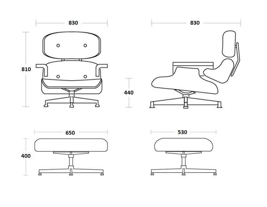 Кресло Eames Lounge Chair & Ottoman Кресло Eames Lounge Chair & Ottoman в Тюмени
