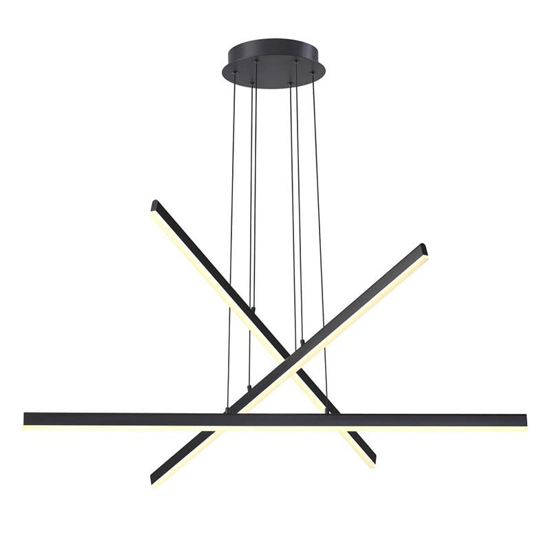 Люстра Rolf Black Lines Chandelier Черный Люстра Rolf Black Lines Chandelier Черный в Тюмени | Loft Concept
