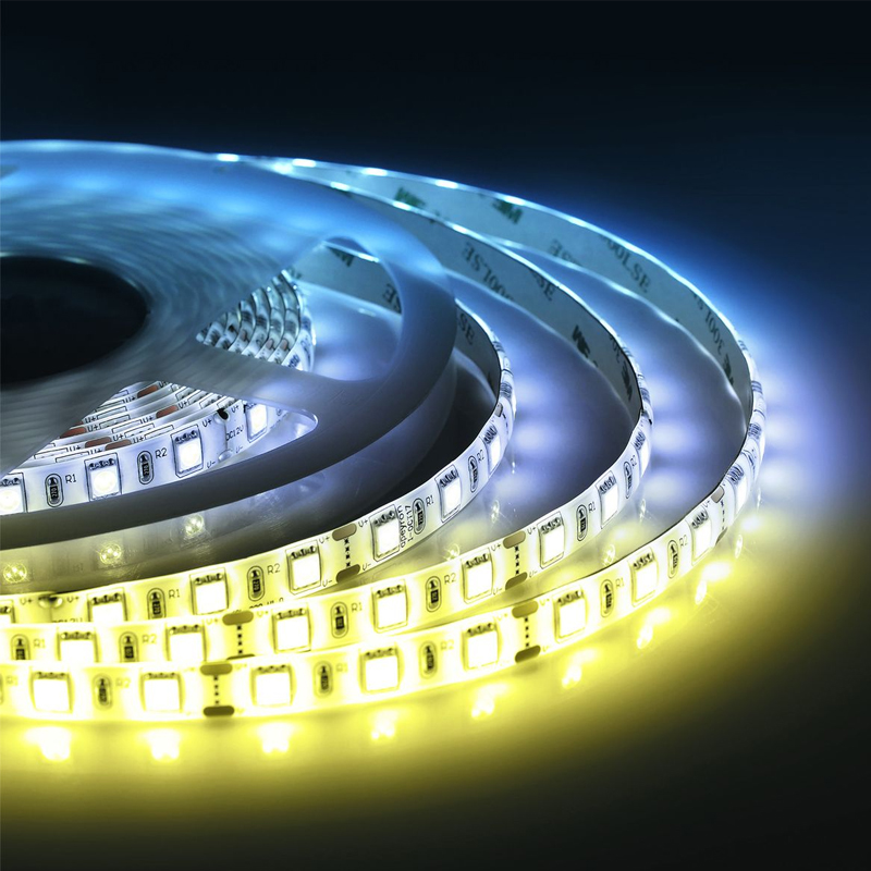 Комплект светодиодной ленты 14,4W/m 60LED/m 5050SMD теплый белый/холодный белый 2,5M Белый Комплект светодиодной ленты 14,4W/m 60LED/m 5050SMD теплый белый/холодный белый 2,5M Белый в Тюмени | Loft Concept