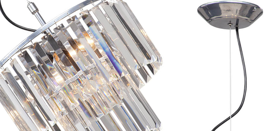 Люстра ODEON CLEAR GLASS 2-TIER Chrome прозрачное стекло D 31 Люстра ODEON CLEAR GLASS 2-TIER Chrome прозрачное стекло D 31 - Loft-Concept в Тюмени