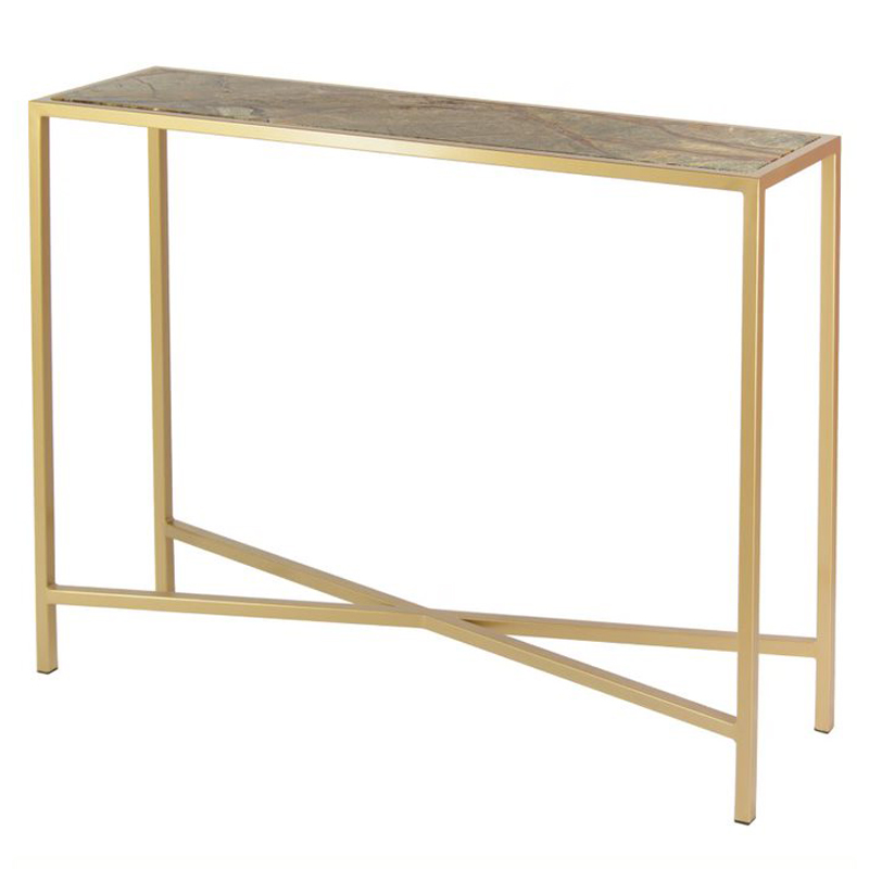 Консоль Illaria Console Золотой Коричневый Консоль Illaria Console Золотой Коричневый в Тюмени | Loft Concept