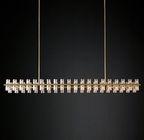 Люстра Restoration Hardware Arcachon Linear Chandelier Латунь Прозрачный Люстра Restoration Hardware Arcachon Linear Chandelier Латунь Прозрачный в Тюмени | Loft Concept
