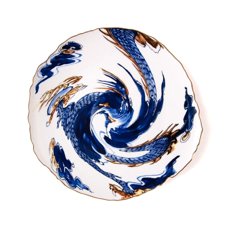 Тарелка Seletti Imari Dragon Белый Синий Тарелка Seletti Imari Dragon Белый Синий в Тюмени | Loft Concept