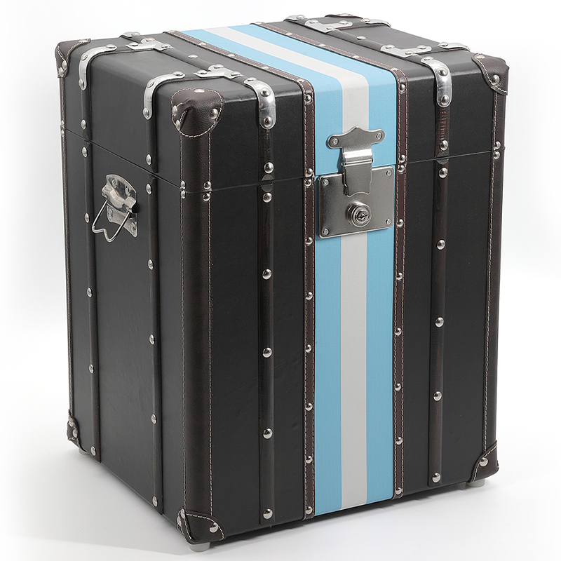 Сундук Wooden Chest Blue Stripe Черный Коричневый Синий Белый Сундук Wooden Chest Blue Stripe Черный Коричневый Синий Белый в Тюмени | Loft Concept