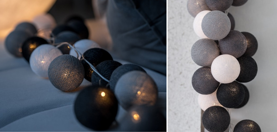 Гирлянда хлопковые фонарики Сotton Ball Antra - Loft-Concept в Тюмени