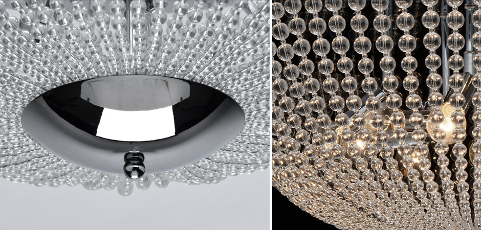 Потолочный светильник Virginia Clear Beads ceiling Chrome S Потолочный светильник Virginia Clear Beads ceiling Chrome S - Loft-Concept в Тюмени