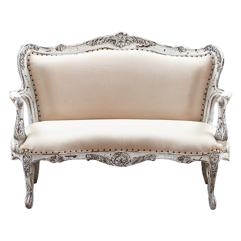 Диван Maria Antoinette Neoclassical Sofa Бежевый Белый винтажная патина Диван Maria Antoinette Neoclassical Sofa Бежевый Белый винтажная патина в Тюмени | Loft Concept