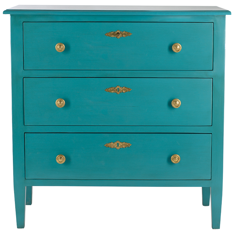 Комод L.XV CHEST OF DRAWERS Moreau Бирюзовый Бирюзовый Золотой Белый Комод L.XV CHEST OF DRAWERS Moreau Бирюзовый Бирюзовый Золотой Белый в Тюмени | Loft Concept