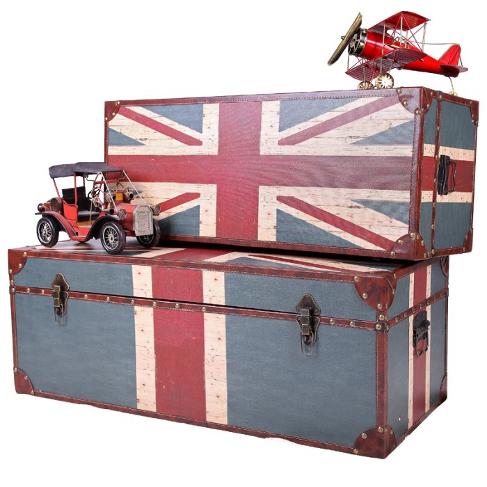 Сундук Union Jack Wooden Серый шифер Красный Сундук Union Jack Wooden Серый шифер Красный в Тюмени | Loft Concept