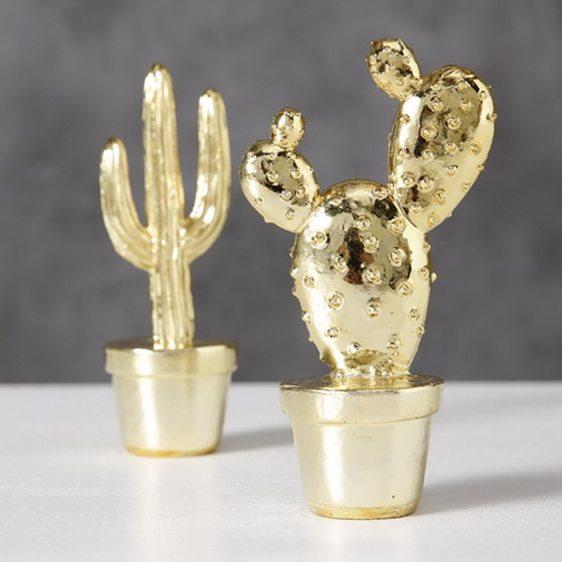 Набор статуэток Golden Cactus Figurine Золотой Набор статуэток Golden Cactus Figurine Золотой в Тюмени | Loft Concept