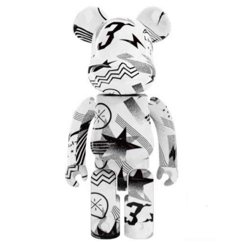 Статуэтка Bearbrick Li-Ning Fashion White Белый Черный Статуэтка Bearbrick Li-Ning Fashion White Белый Черный в Тюмени | Loft Concept