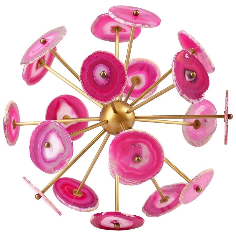Декоративная статуэтка Agate Statuette Pink Розовый Золотой Декоративная статуэтка Agate Statuette Pink Розовый Золотой в Тюмени | Loft Concept