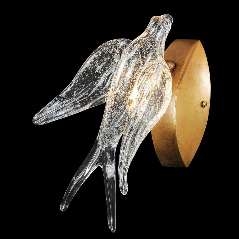 Декоративное светодиодное бра The swallow nest Медь Прозрачный Декоративное светодиодное бра The swallow nest Медь Прозрачный в Тюмени | Loft Concept