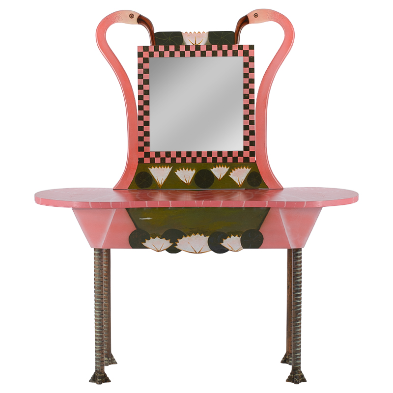 Трельяж Flamingos and Lotus Dressing Table Розовый Латунь Трельяж Flamingos and Lotus Dressing Table Розовый Латунь в Тюмени | Loft Concept