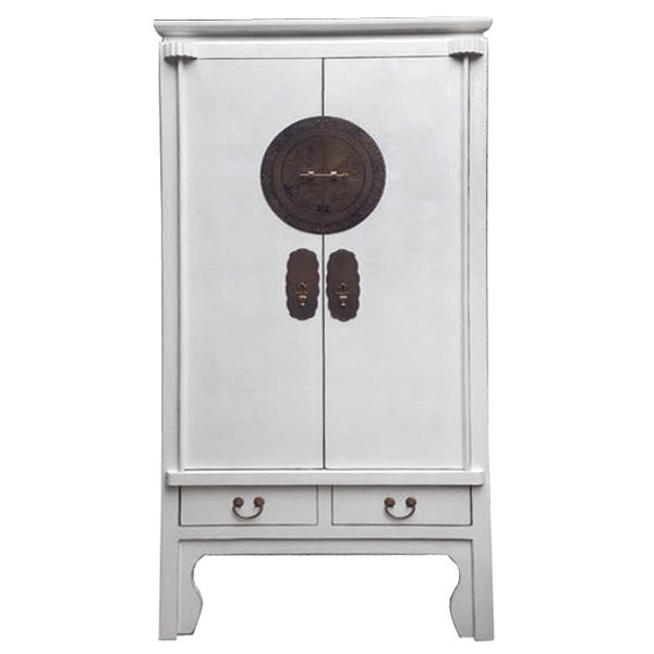 Китайский шкаф Chinese Wedding Cabinet white Белый Темная бронза Китайский шкаф Chinese Wedding Cabinet white Белый Темная бронза в Тюмени | Loft Concept